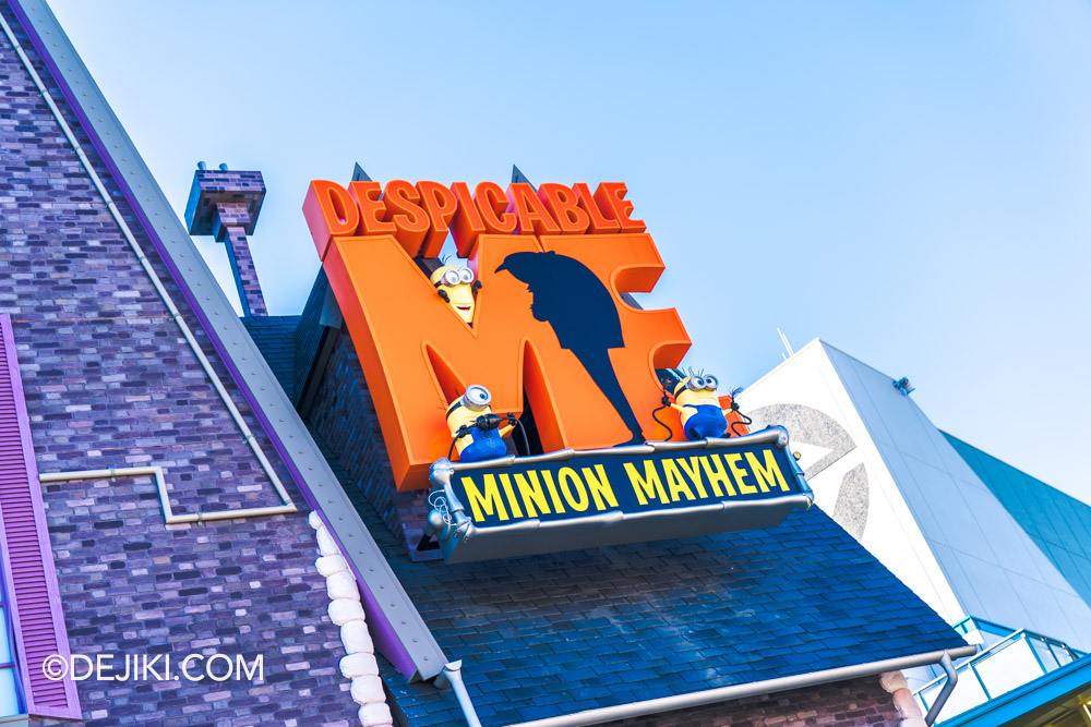 Universal Studios Singapore Minion Land Despicable Me Minion Mayhem ride marquee USJ