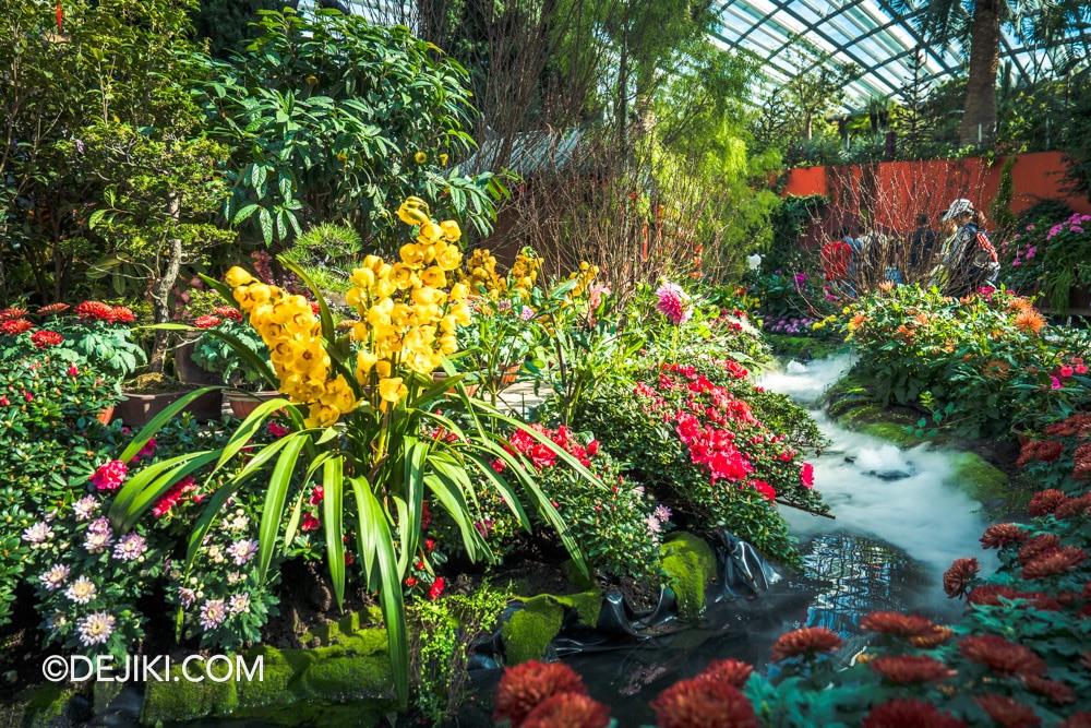 Gardens by the Bay 2025 Spring Blossoms Legend of Lady White Snake floral display at Flower Dome Back Lane Scenic Landscape 2