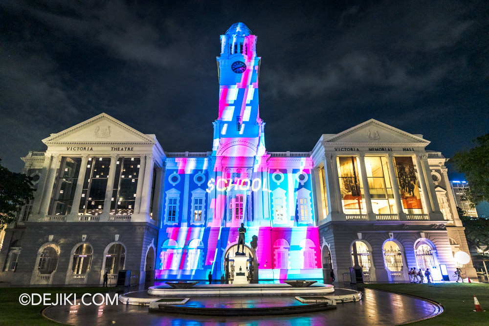 Light to Night Singapore 2025 Art Skins on Monuments Projection Artwork at Victoria Theatre and Victoria Concert Hall Words by Song Ming Ang