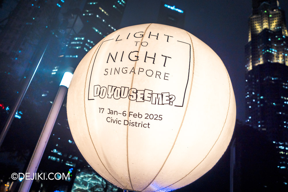 Light to Night Singapore 2025 at Civic District Event Marker Balloon