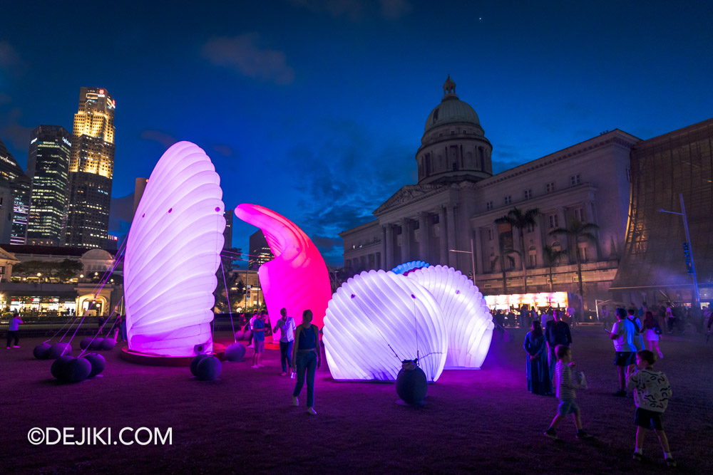 Light to Night Singapore 2025 at National Gallery Travelling Through the Tropical Rainforest by Han Sai Por