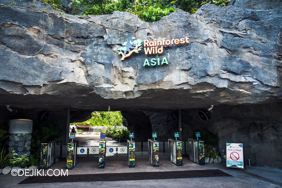 Rainforest Wild Asia at Mandai Singapore 2 Park Entrance