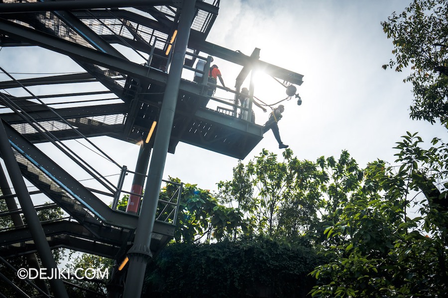 Rainforest Wild Asia at Mandai Singapore 32 Canopy Jump action