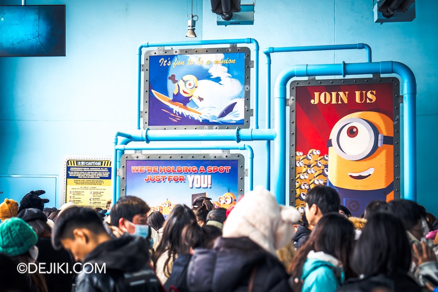 Universal Studios Beijing Resort Minion Land Despicable Me Minion Mayhem ride queue area 2