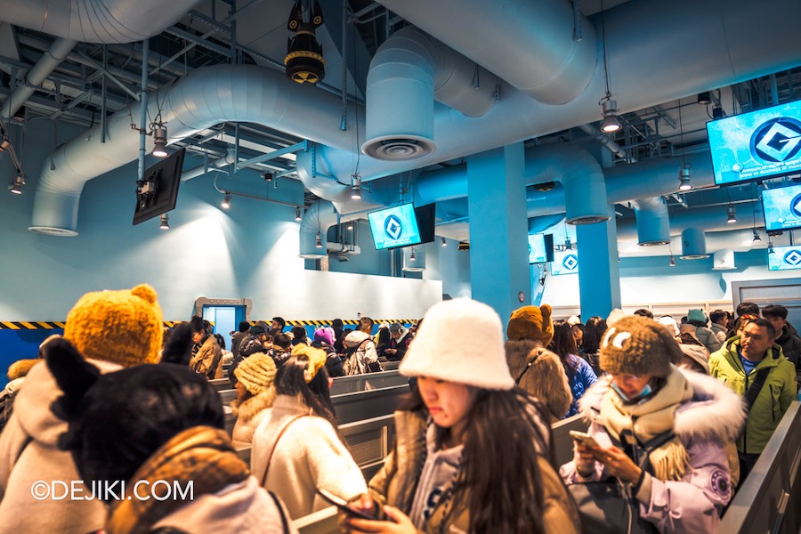 Universal Studios Beijing Resort Minion Land Despicable Me Minion Mayhem ride queue area 3