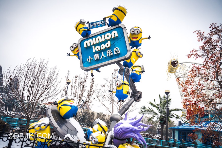 Universal Studios Beijing Resort Minion Land Pier 12 Entrance Sign