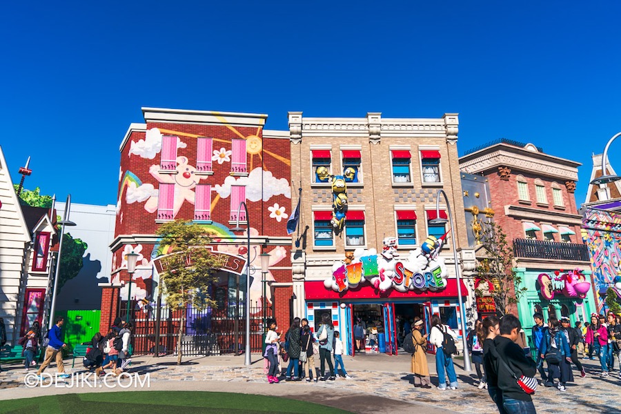 Universal Studios Japan Minion Park Marketplace Store Facade buildings street view