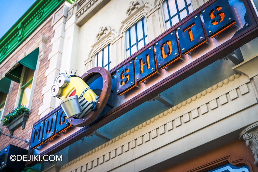 Universal Studios Japan Minion Park Marketplace Store Facade closeup detail Mug Shots