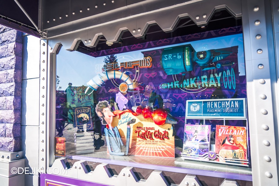 Universal Studios Japan Minion Park Marketplace Store Window Villains HQ