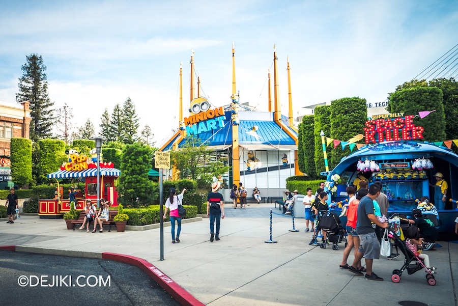 Universal Studios Japan Minion Park before built with Back to the Future original building Institute of Future Technology