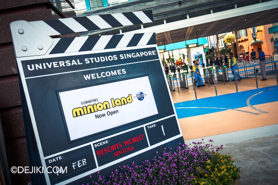 Universal Studios Singapore Minion Land Grand Opening Park Entrance Special Event Sign