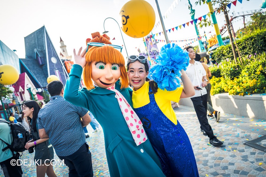 Universal Studios Singapore Minion Land Grand Opening Street Celebrations Lucy and Minion