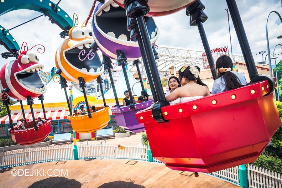 Universal Studios Singapore Minion Land Rides Silly Swirly on ride aerial