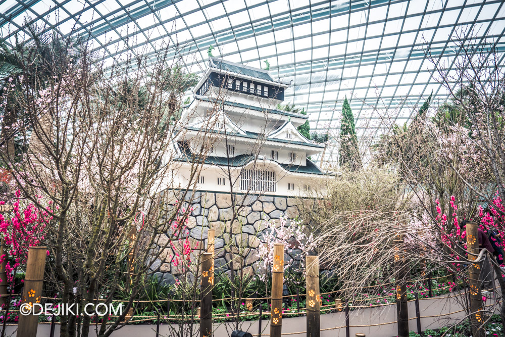 Gardens by the Bay Sakura 2025 Launch Day Kokura Castle Overview