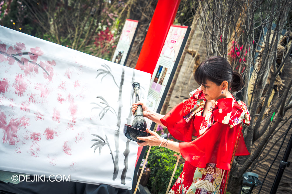 Gardens by the Bay Sakura 2025 Launch Live Calligraphy Artist