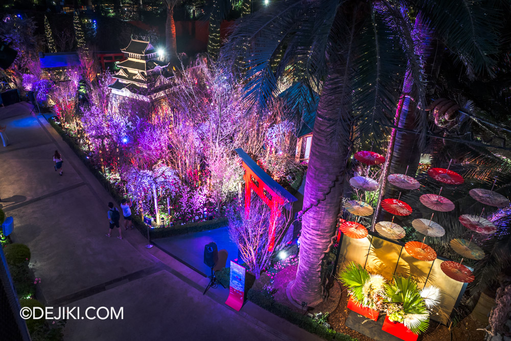 Gardens by the Bay Sakura 2025 Yozakura Night Sakura Viewing 1 Overview from Top