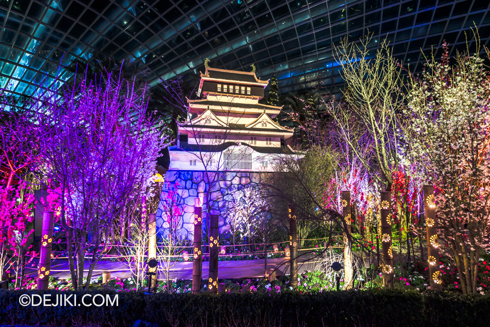 Gardens by the Bay Sakura 2025 Yozakura Night Sakura Viewing 2 Kokura Castle