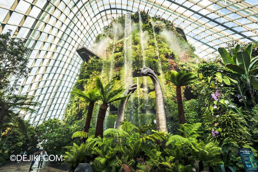 Cloud Forest Jurassic World The Experience at Gardens by the Bay 2 Brachiosaurus Falls Day wide