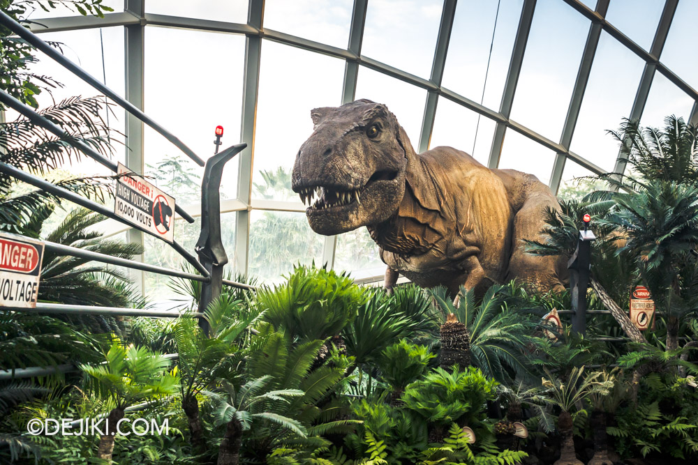 Cloud Forest Jurassic World The Experience at Gardens by the Bay 5 Tyrannosaurus Rex Escape front