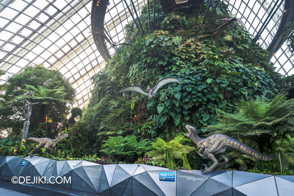 Cloud Forest Jurassic World The Experience at Gardens by the Bay 6 Aviary Attack with Pteranodon and Raptors