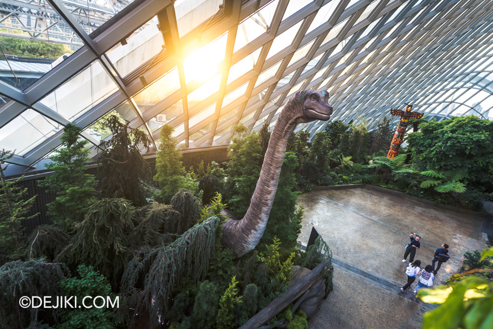Cloud Forest Jurassic World The Experience at Gardens by the Bay 9 Brachiosaurus Encounter top view