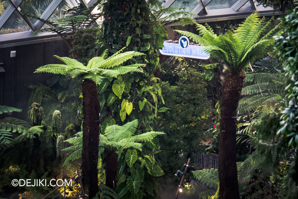 Gardens by the Bay Cloud Forest featuring Jurassic World The Experience sneak peek Evolution Walk at Orchid Haven