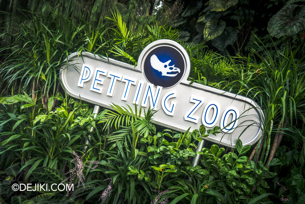 Gardens by the Bay Cloud Forest featuring Jurassic World The Experience sneak peek Petting Zoo area