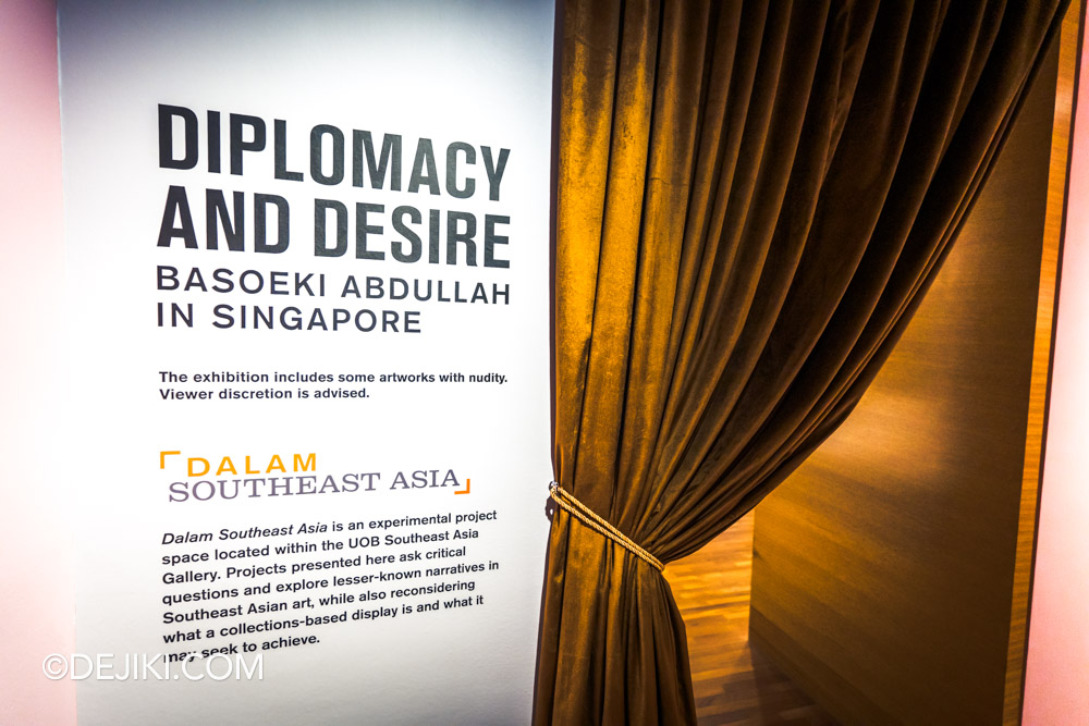National Gallery Singapore Dalam Southeast Asia Diplomacy and Desire Baoeki Abdullah Curtains in Portrait Gallery