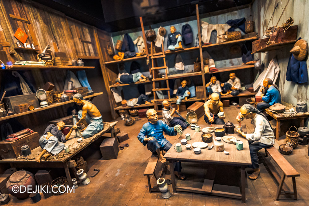 Once Upon a Tide at National Museum of Singapore 16 Chapter Four Flows of People diorama coolie room