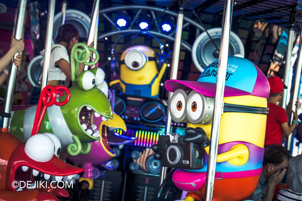 Universal Studios Singapore Minion Land Rides Buggie Boogie on ride action