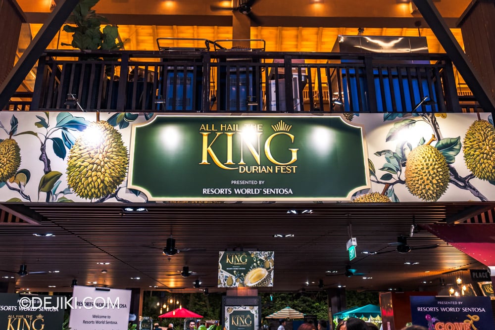 All Hail The King Durian Fest 2025 at Resorts World Sentosa The Bay Restaurant Banner evening