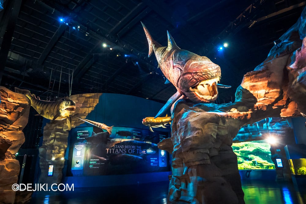 RWS Singapore Oceanarium Photo Tour 3 Ancient Waters Dunkleosteus animatronic