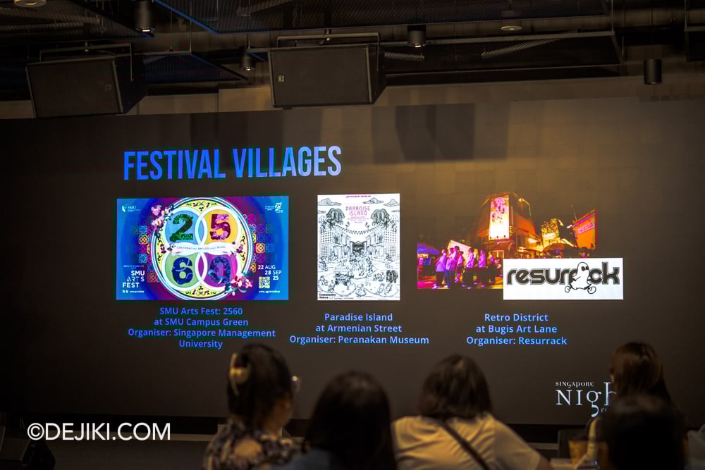 Singapore Night Festival 2025 Media Conference Festival Villages