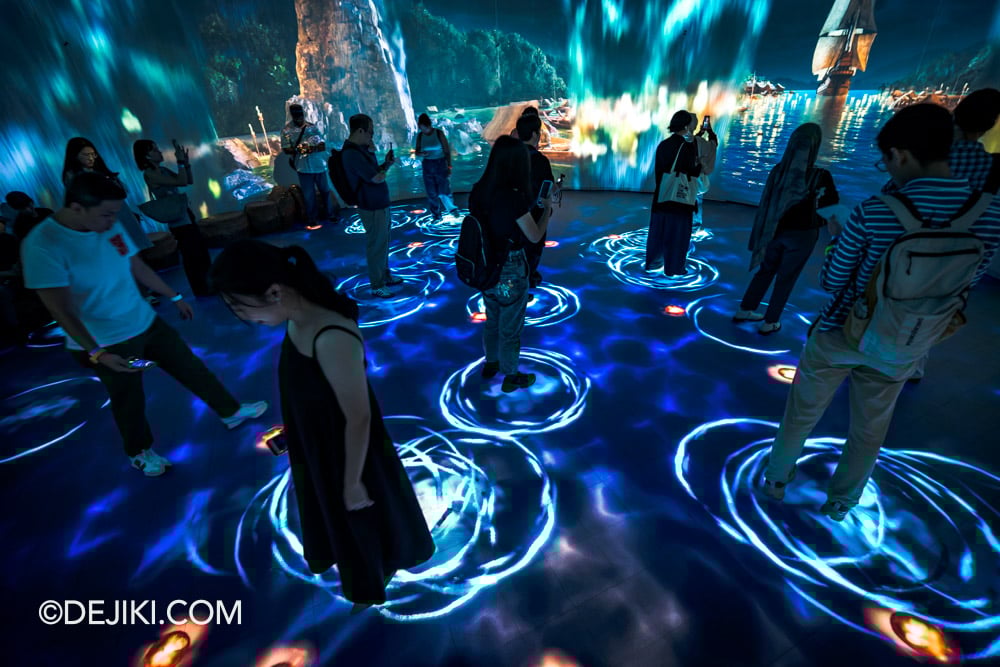 Singapore Odyssea at National Museum of Singapore 15 Immersive Interactive Waterfall Ripples from walking on the interactive floor