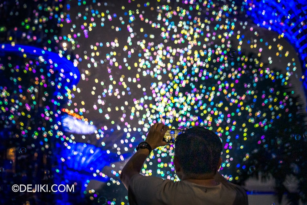 Southeast Asian debut of SPARK at Gardens by the Bay Singapore Visitor Closeup with Multicolour Light Parks
