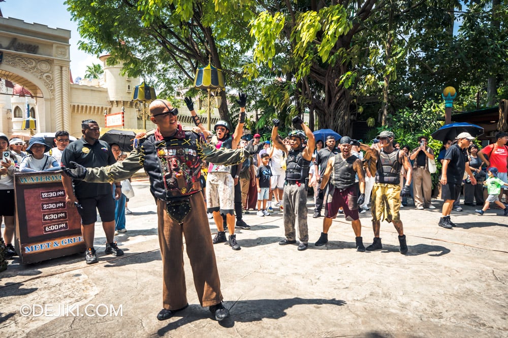 Universal Studios Singapore 2025 Summer Park Update Waterworld show closed and replaced with meet and greet Deacon and Smokers