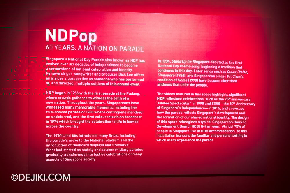 SingaPop 60 Years of Singapore Pop Culture 15 NDPop National Day Parade showcase panel