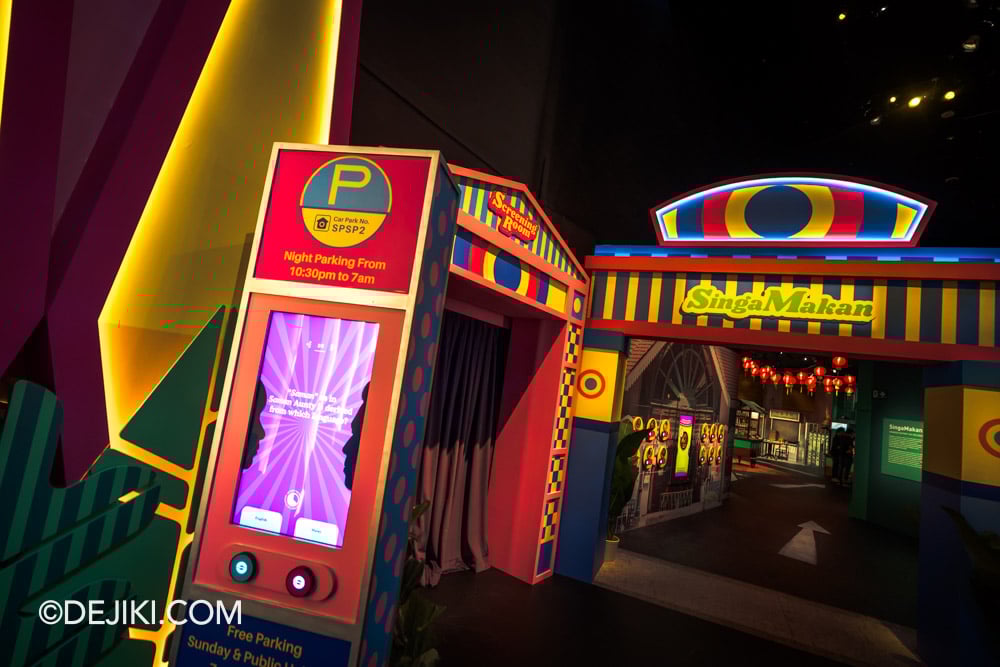 SingaPop 60 Years of Singapore Pop Culture 17 RojakLand Singlish Game Booths and Entrance to SingaMakan