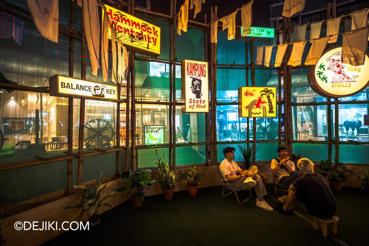 Singapore Night Festival 2025 Highlight Experience Kampong Chill inside the pavilion wide