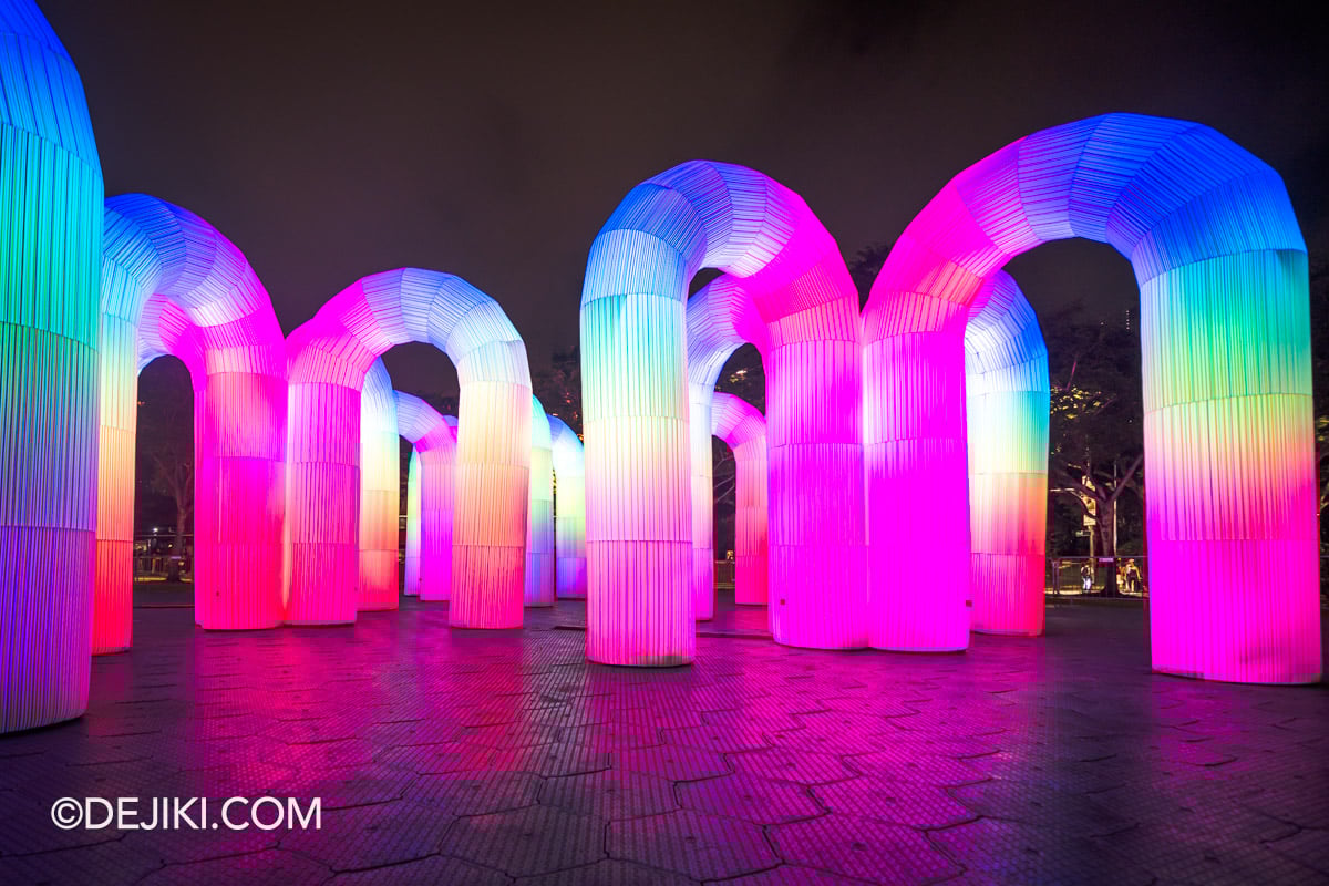 Singapore Night Festival 2025 Highlight Experience Sky Castle wide rainbow