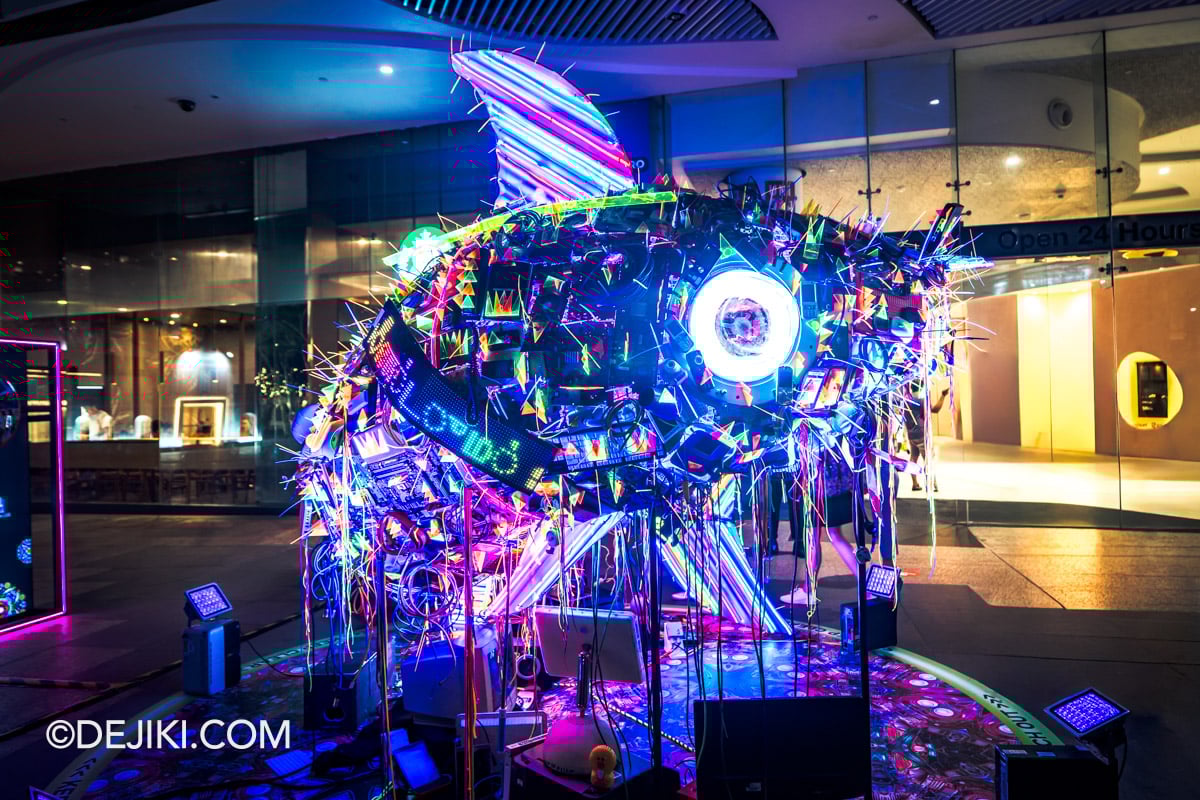 Singapore Night Festival 2025 Night Lights CYBERSWORDFISH V2.0 by Yang Derong back view