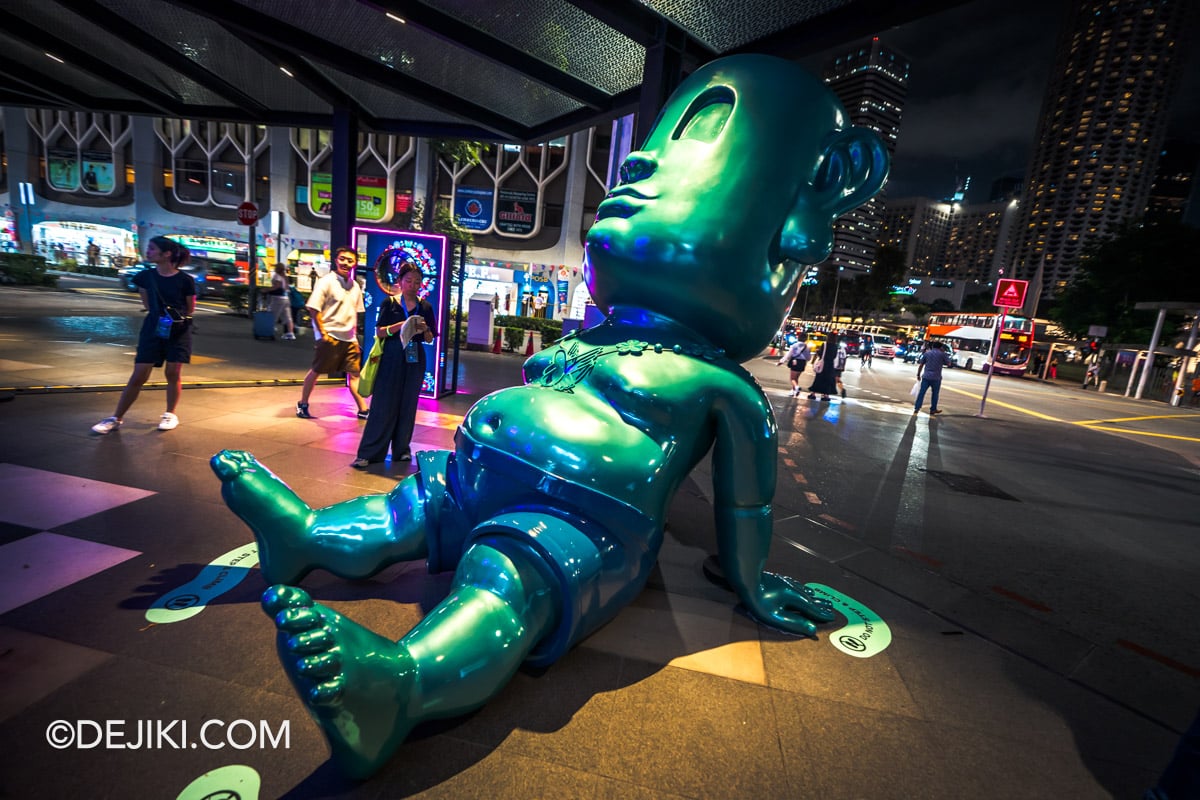 Singapore Night Festival 2025 Night Lights KU a Dreamer by Tung Monkey sculpture
