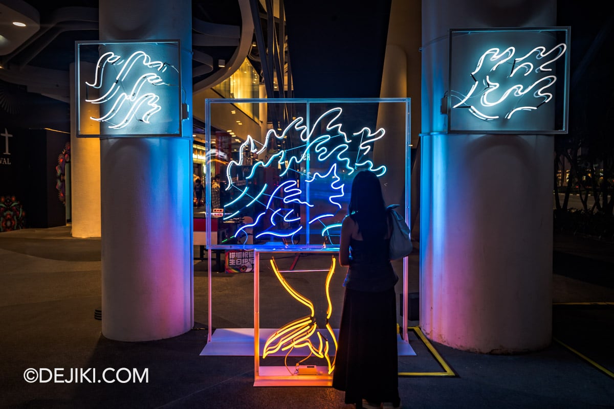 Singapore Night Festival 2025 Night Lights Waves of Time Splash on Our Skyline by Maegzter installation view