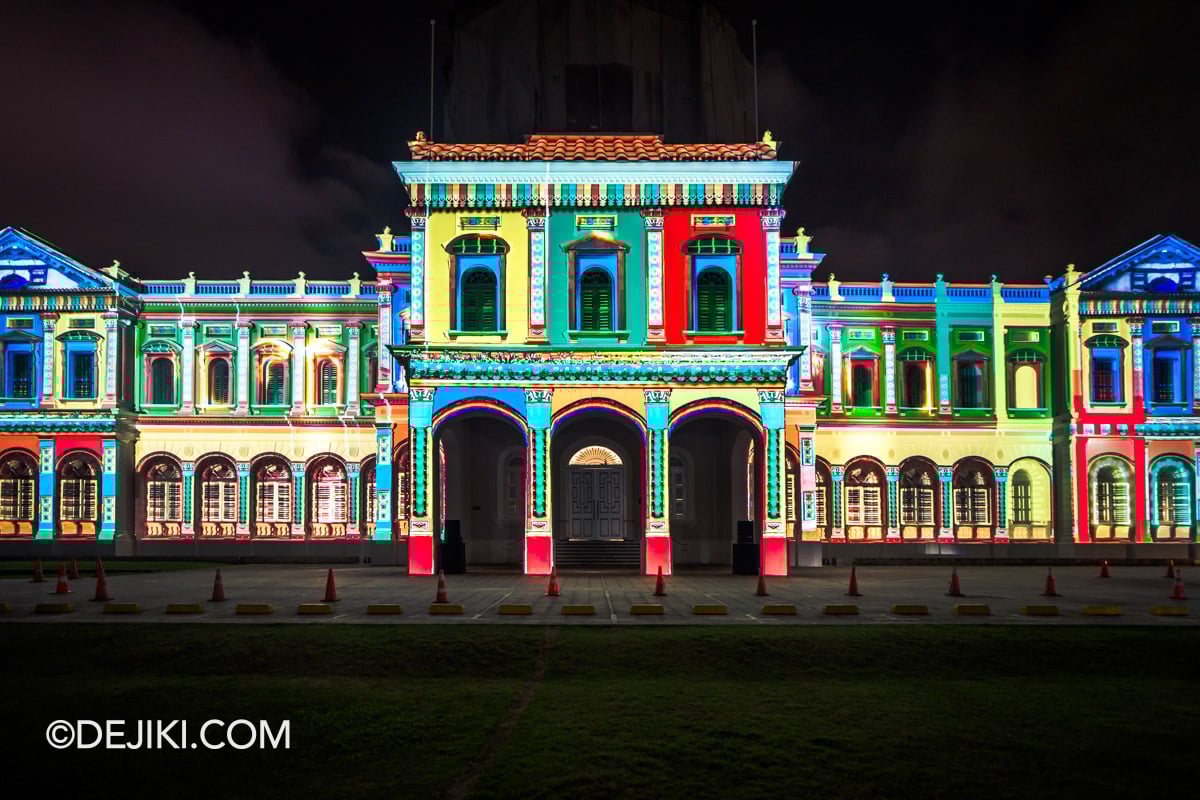 Singapore Night Festival 2025 Projection Mapping MOSAIC by Jeremie Bellot Peranakan house