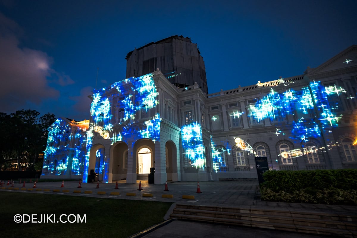 Singapore Night Festival 2025 Projection Mapping MOSAIC by Jeremie Bellot side
