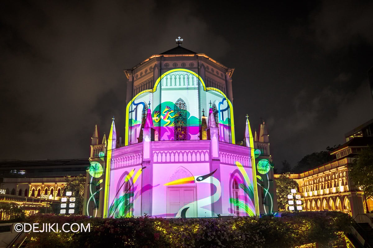 Singapore Night Festival 2025 Projection Mapping at CHIJMES Island Waters by Lim KangLi