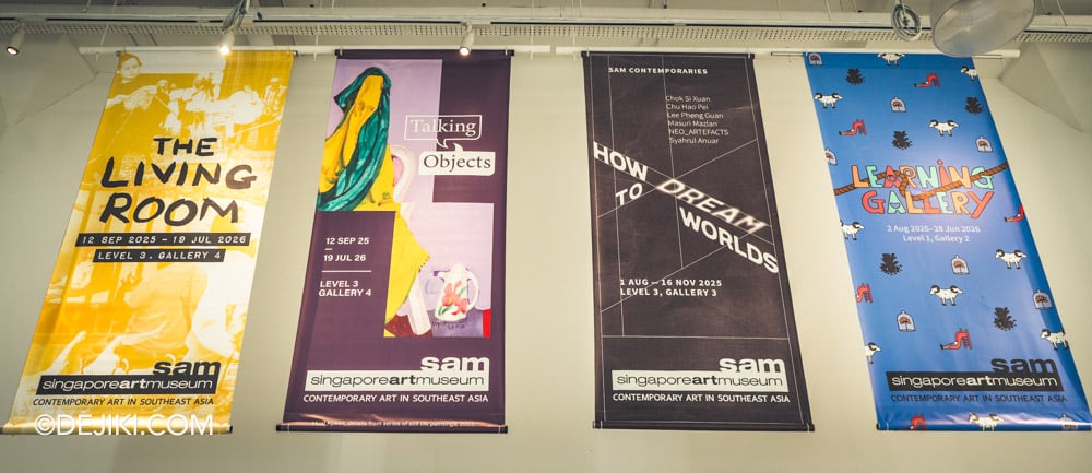 Singapore Art Museum SAM 2025 exhibitions line up banners