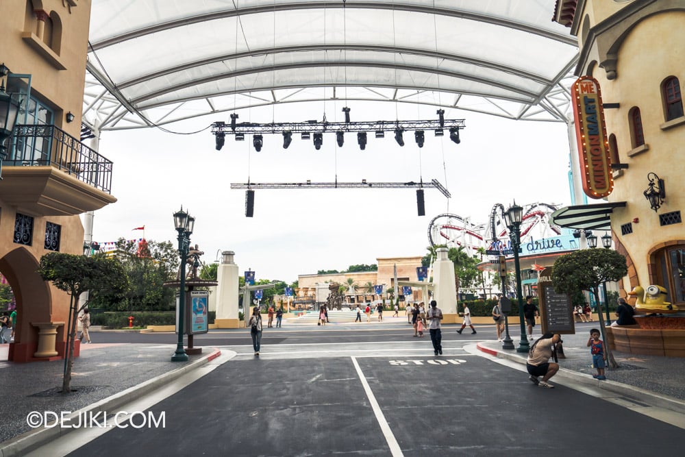 USS Halloween Horror Nights 13 Before Dark by Dejiki Hollywood HHN13 junction with lights and audio setup