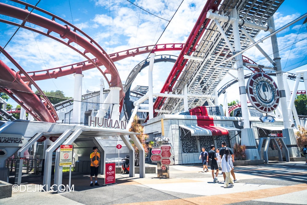 USS Halloween Horror Nights 13 Before Dark by Dejiki Ride Closures at Universal Studios Singapore September 2025 Battlestar Galactica HUMAN vs CYLON