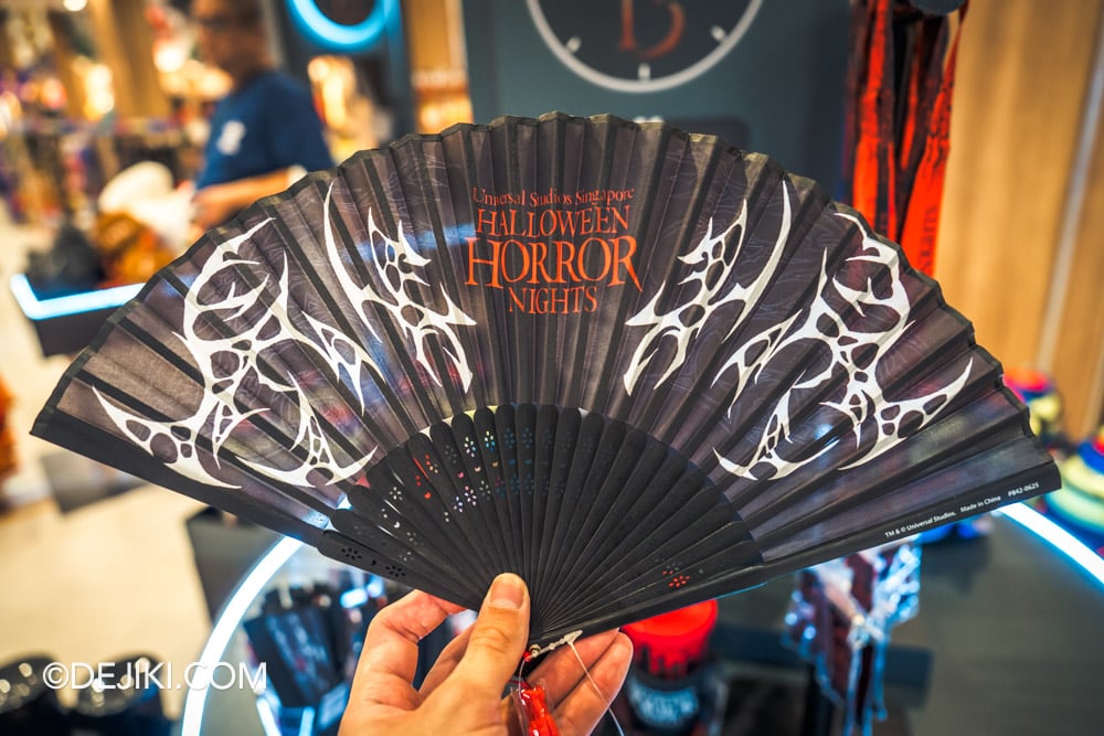 USS Halloween Horror Nights 13 Before Dark by Dejiki Universal Studios Store HHN13 merchandise foldable fan with gothic print
